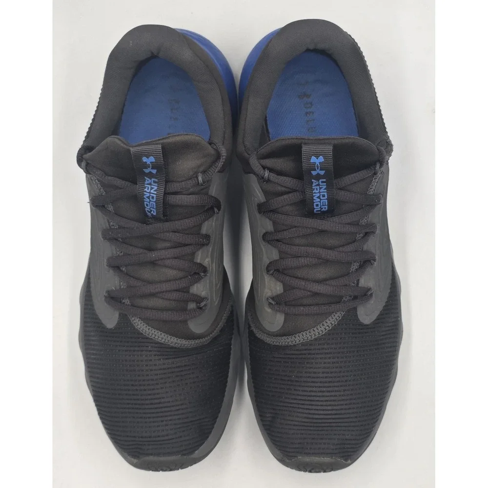 Under Armour Charged Assert Mens Size 11 Black Blue Athletic Running Shoes